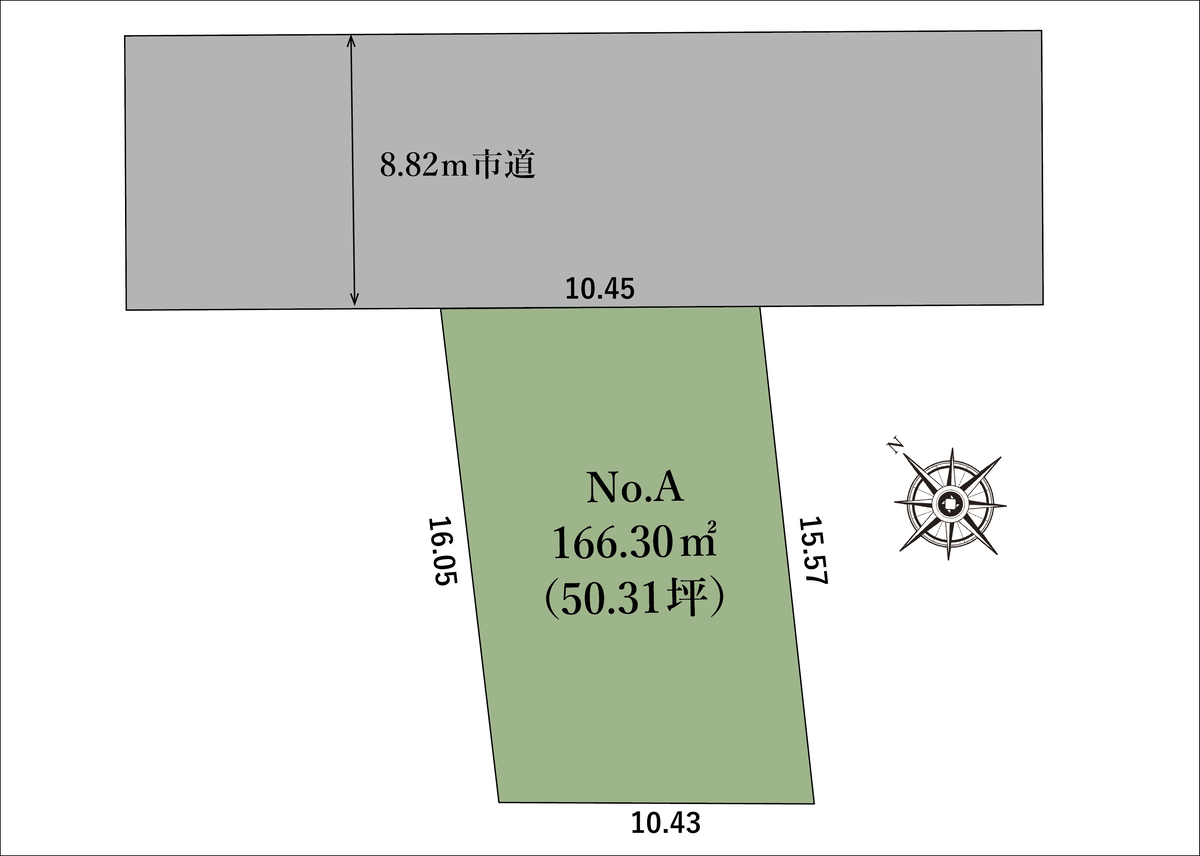 ◇第一期：50坪超、建築条件無し、陽当たり良好売地のご紹介！