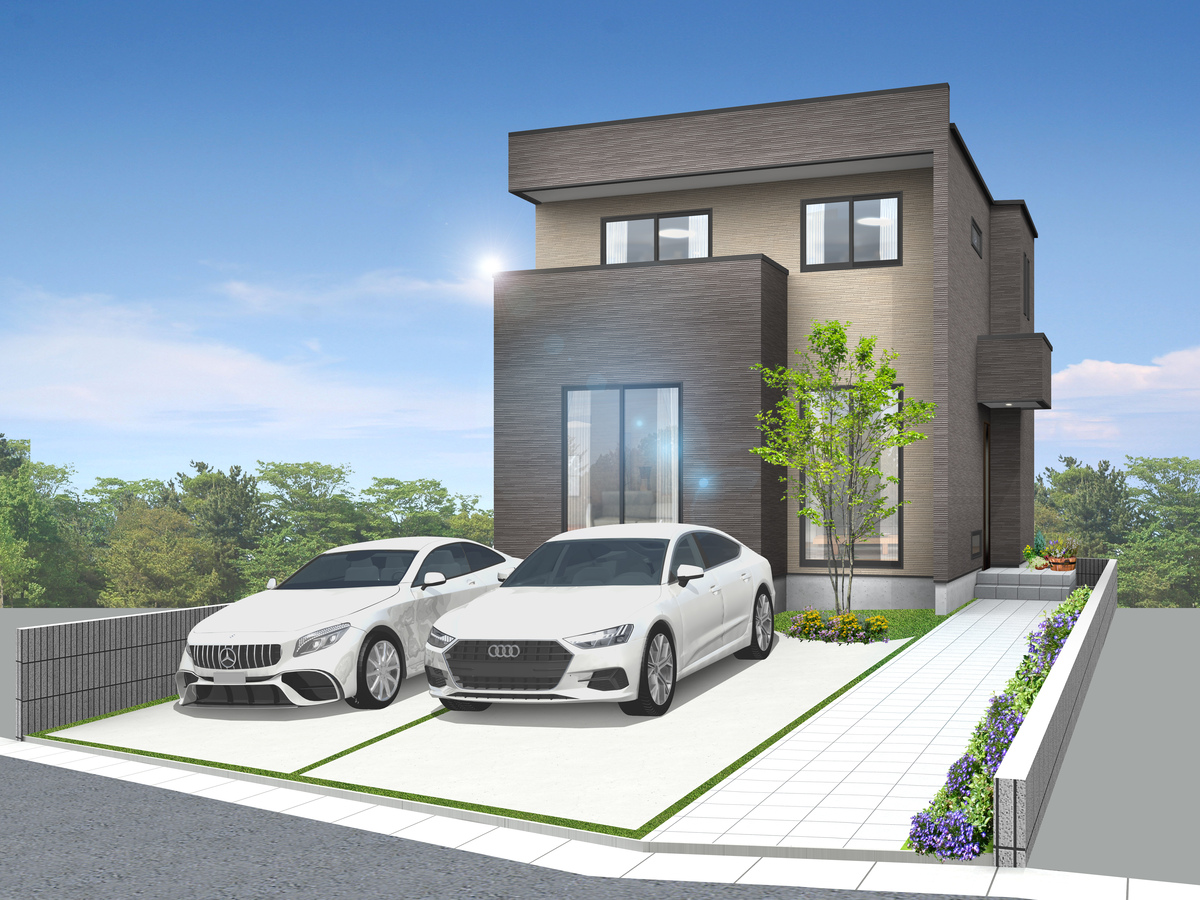 （4号棟）完成予想図 ◇より良い素材で価格を抑えた家づくりを得意とする建築工房「櫓」の家