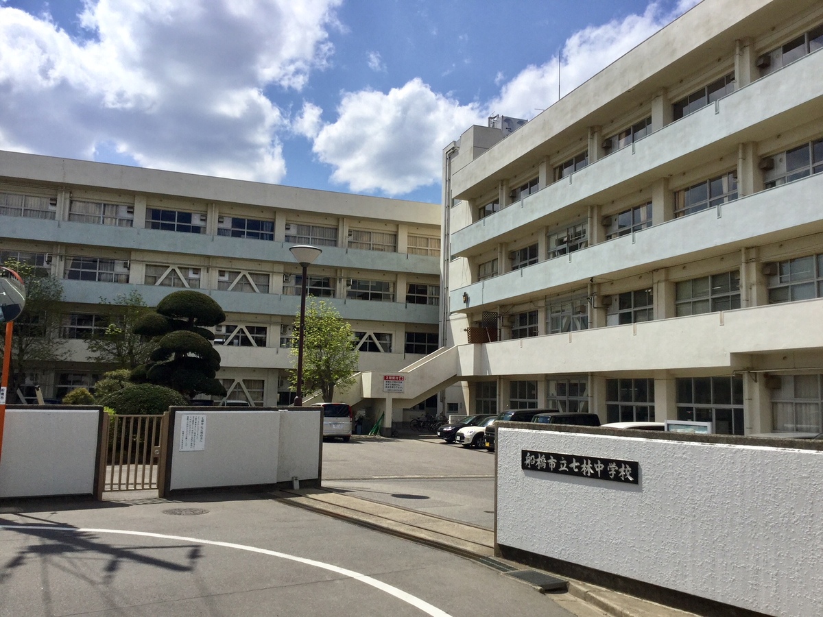 船橋市立七林中学校:1977年設立、生徒数625名。船橋出身阪神タイガース髙山選手の出身校